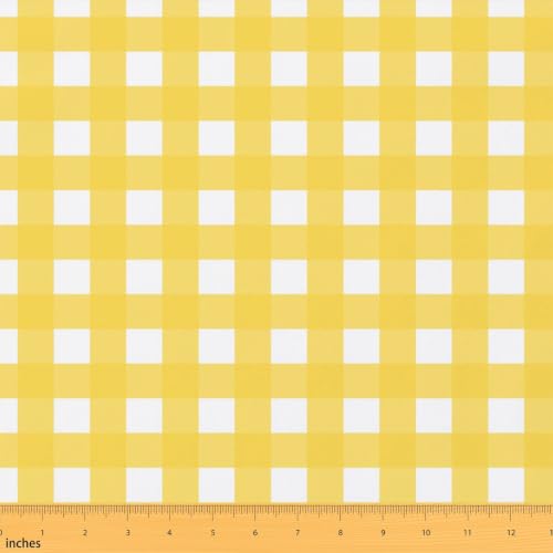 Pink Red Gingham Fabric by The Yard Checkered Soft Flannel Polyester Fabrics for Chairs Sofa