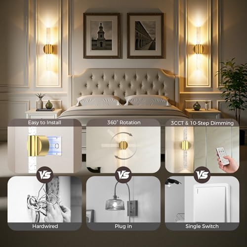 Battery Operated Wall Sconce Set of 2