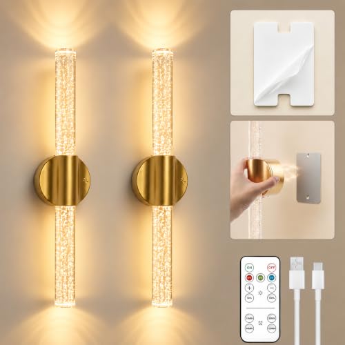 Rechargeable Wall Sconces Set of 2