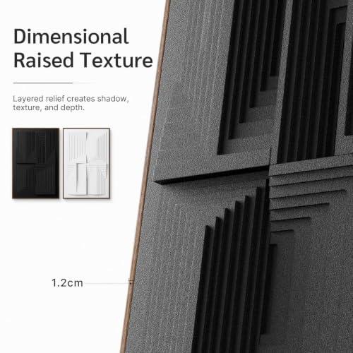 Large 3 Piece 3D Textured Wall Art for Living Room