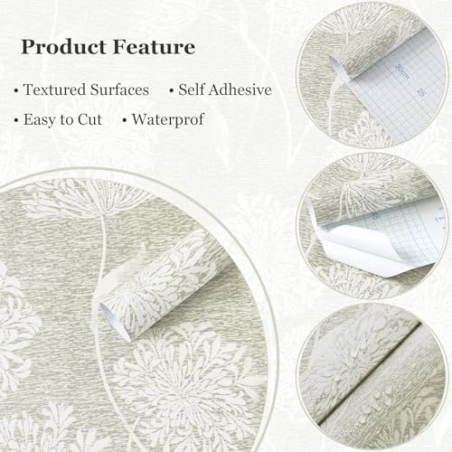 Peel and Stick Wallpaper Floral Contact Paper Removable Wallpaper