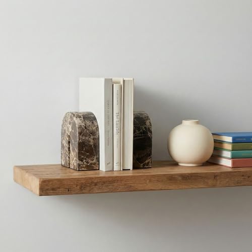 Natural Marble Bookends for Shelves