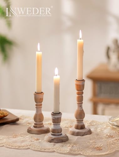 Wood Taper Candle Holders