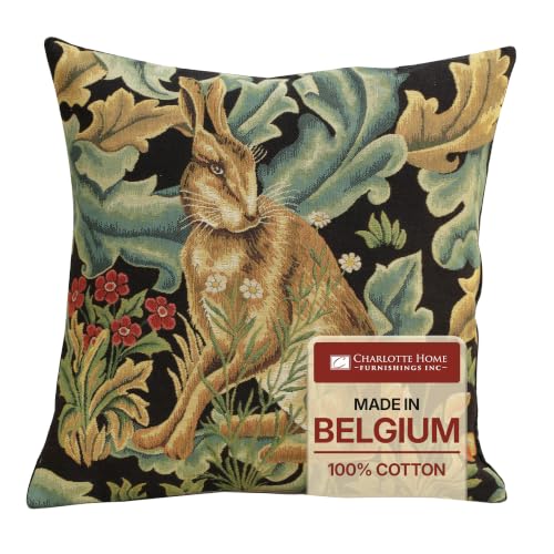 William Morris Woodpecker Left Tapestry Throw Pillow Cover