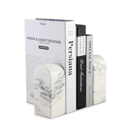 Luxury Marble Bookends for Shelves