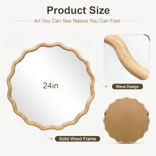 Wood Wave Mirror