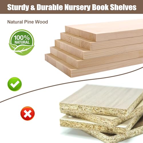 Kids Bookshelf for Wall