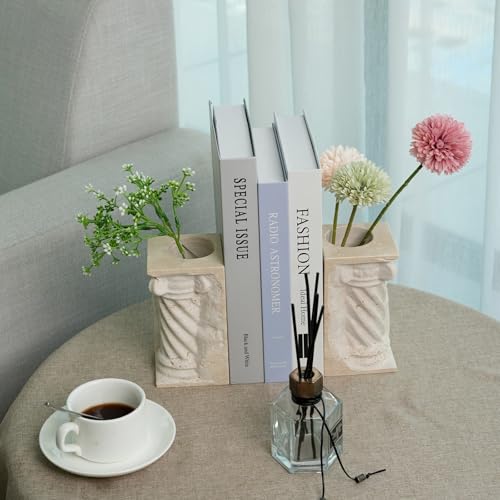Decorative Roman Column Book Ends & Vase