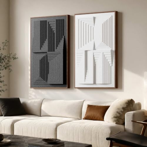 Large 3 Piece 3D Textured Wall Art for Living Room