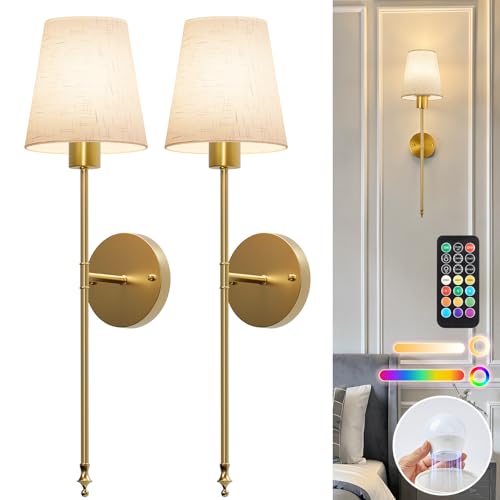 Battery Operated Wall Sconce Set of 2