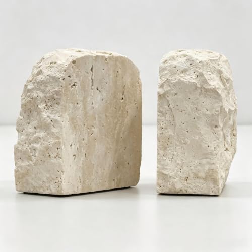 Nature Stone Bookends for Heavy Books Set of 2