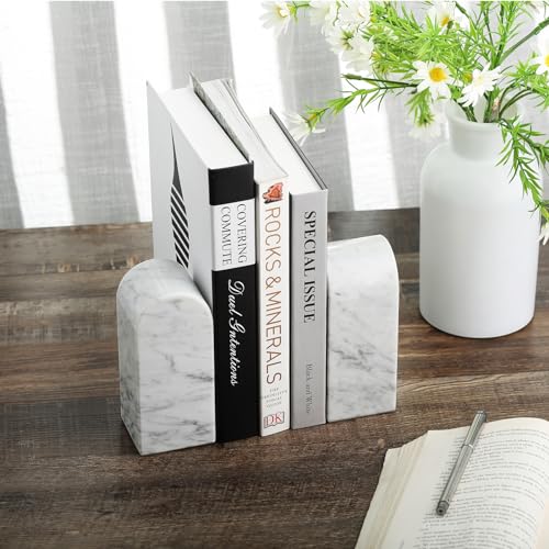 Luxury Marble Bookends for Shelves