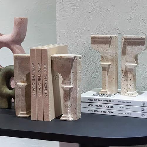 1 Piece Modern Travertine Bookend