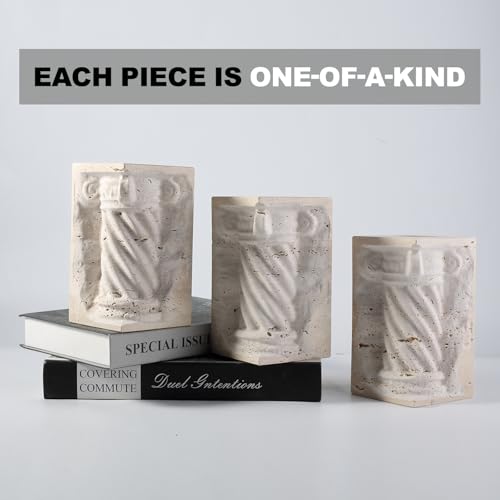 Decorative Roman Column Book Ends & Vase