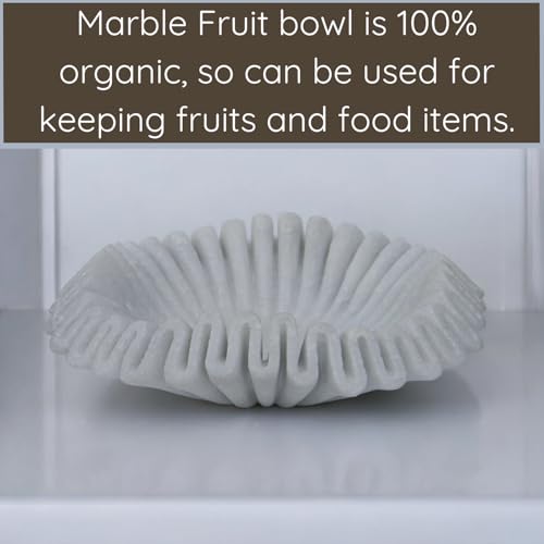 Marble Ruffle Bowl Handcrafted Decorative ScallopBowls