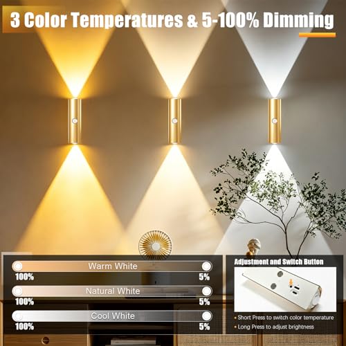 2 Pack Motion Sensor Wall Light