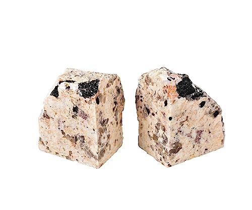 Natural Crystal Rock Bookends for Library Shelf Decor
