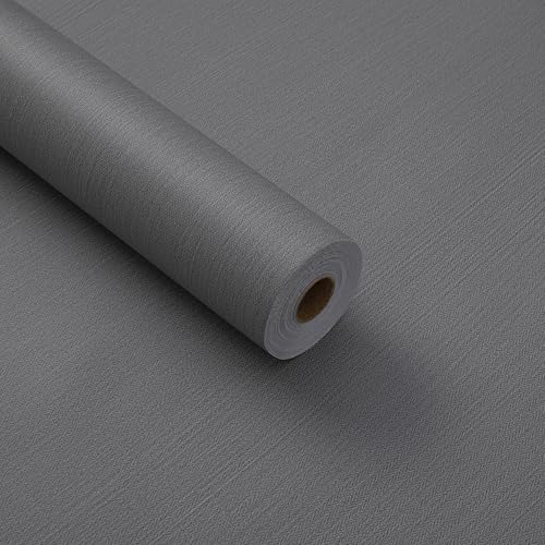 Wallpaper Grasscloth Peel and Stick Wallpaper Fabric Textured Contact Paper Faux Linen Wallpaper Vintage Matte Frosted Waterproof Wallpaper for Bedroom Bathroom Kitchen