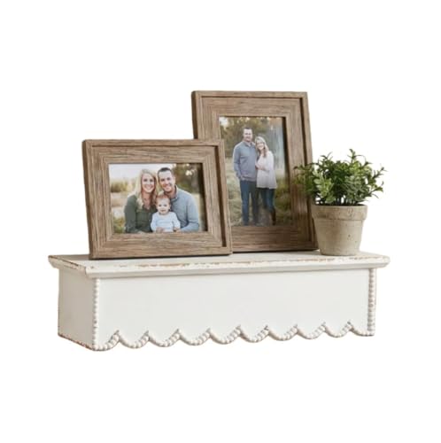 Wood Scalloped Wall Shelf