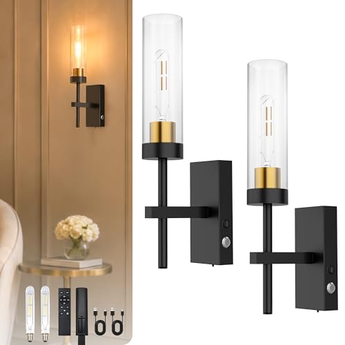 10000mAh Battery Operated Wall Sconces Set of 2
