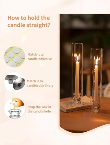 Hurricane Glass Candle Holders for Centerpiece