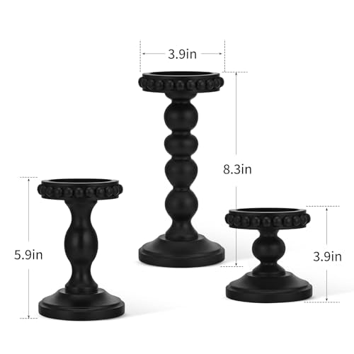 3 Set Wooden Candle Holders for Pillar Candles