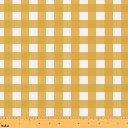 Pink Red Gingham Fabric by The Yard Checkered Soft Flannel Polyester Fabrics for Chairs Sofa