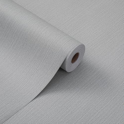 Wallpaper Grasscloth Peel and Stick Wallpaper Fabric Textured Contact Paper Faux Linen Wallpaper Vintage Matte Frosted Waterproof Wallpaper for Bedroom Bathroom Kitchen