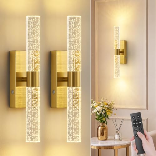 Crystal Battery Operated Wall Sconce