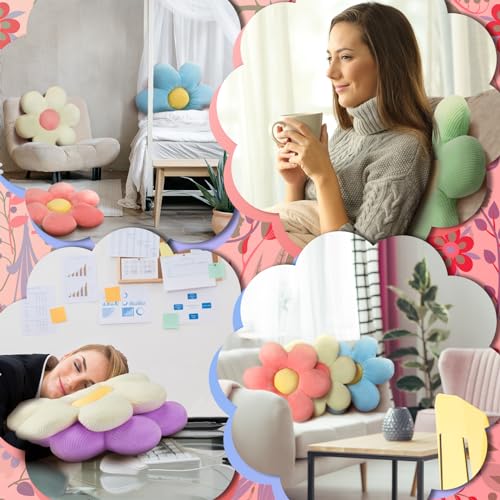 6 Pcs Flower Shaped Pillow Daisy Cushions