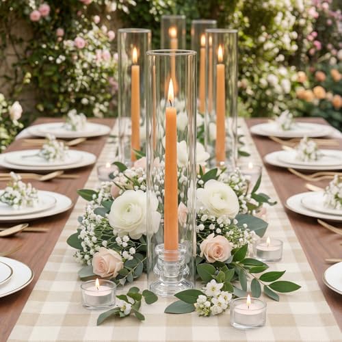 Hurricane Glass Candle Holders for Taper Candles