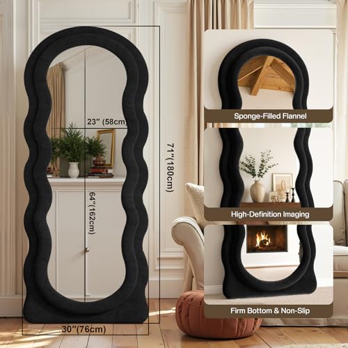 Full Length Mirror Irregular Wavy Full Body