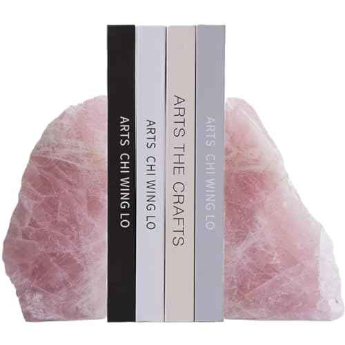 Rose Quartz Bookend Crystal Bookends