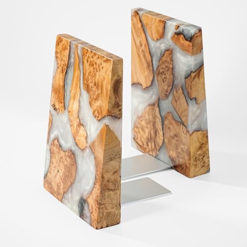 Resin Bookends Pearlescent Resin Bookends for Shelves