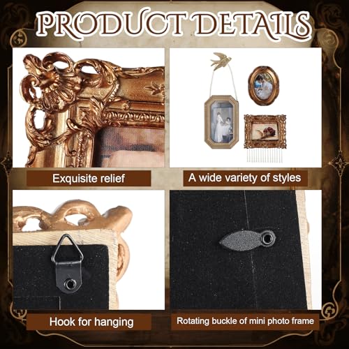 Vintage Picture Frames Set Antique Gold