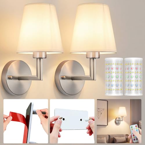 Battery Operated Wall Sconces Set Of Two