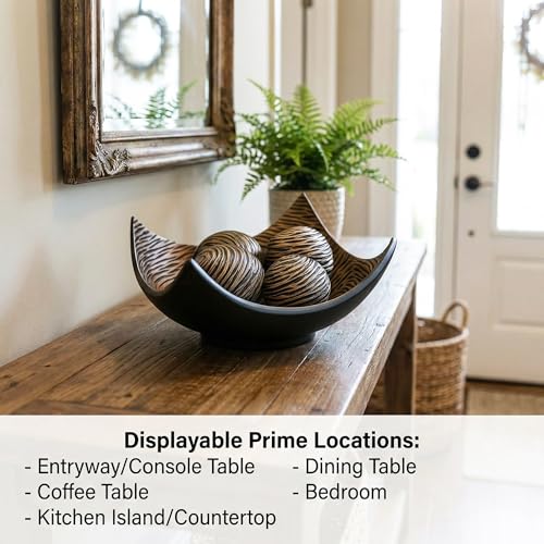 Centerpiece Decorative Bowl with Balls for Home Decor